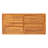 Outdoor Acacia Wood Metal Base Dining Table, Teak, Outdoor Dining