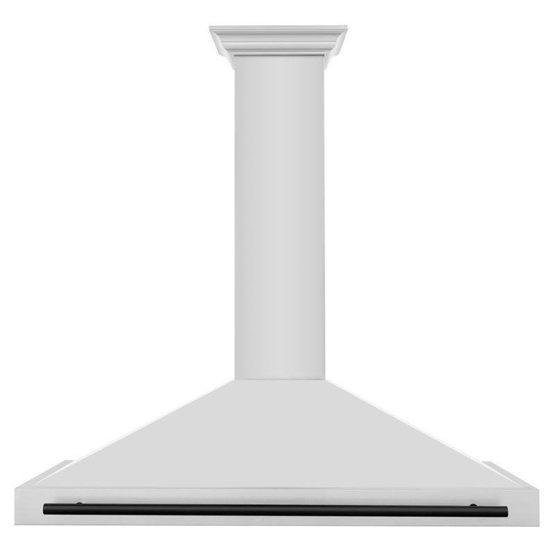48" 400 CFM Ducted Wall Mount Range Hood, Stainless Steel/Matte Black