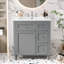 Meuble-lavabo avec lavabo, armoire de salle de bain avec 2 tiroirs et rangement basculant, conception de lavabo simple moderne-1482383971