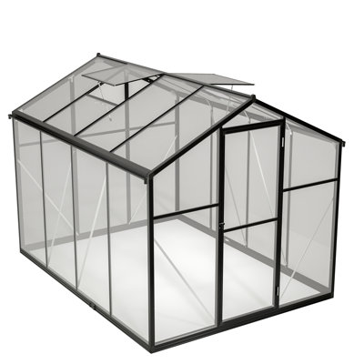 Walk-In Greenhouse With Temperature Control - And Practical 6X8 Ft Polycarbonate Cover Stable Build