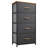  4 Drawer Fabric Dresser with Wooden Top and Metal Frame for Closet Storage-99406237
