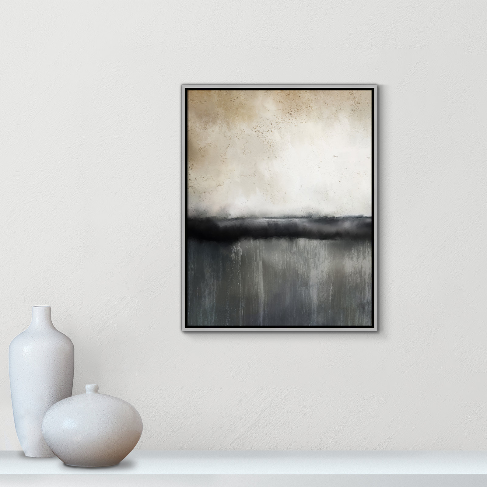 Sunset by Kimberly Allen Print, Picture Framed Canvas, 29.5" H x 23.5" W, Silver