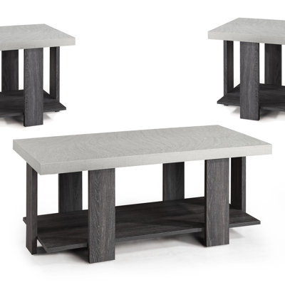 Ensemble de table basse 3 pièces avec table basse et deux tables de bout assorties