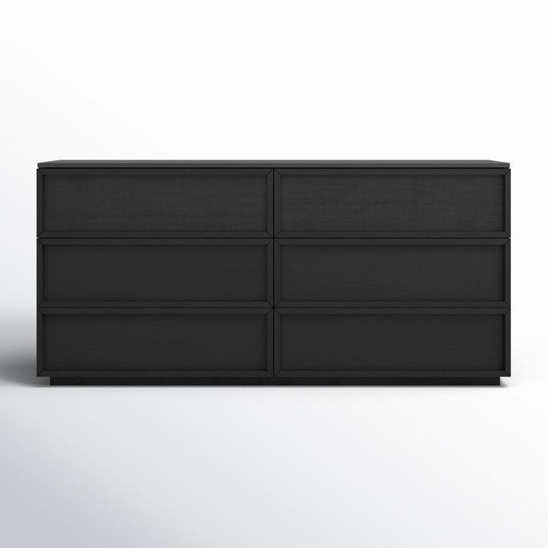 Hudson 6-Drawer Dresser, Black