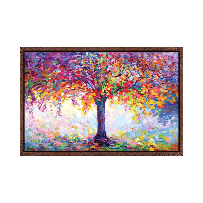 Tree Of Happiness by Leon Devenice - Floater Frame Gallery-Wrapped Canvas Giclée on Canvas, 66.04 cm H x 101.6 cm W