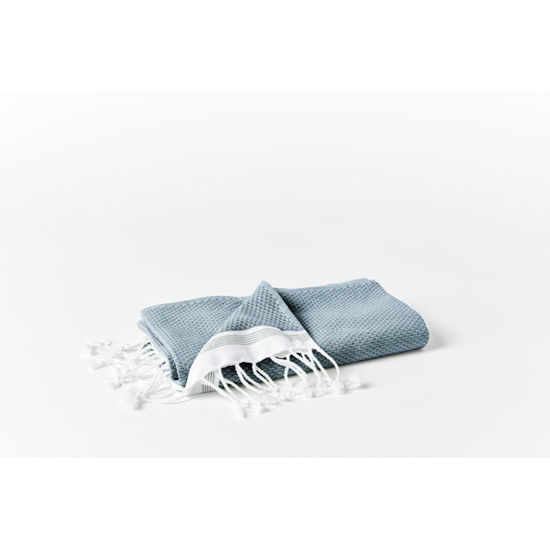 Mediterranean Organic Beach Towel, Aquamarine w/Sea Spray, Bath Sheet