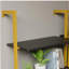 Table basse à plateau relevable industriel avec compartiment de rangement dissimulé, structure en métal, table basse à plateau relevable avec espace de rangement pour le salon, noir