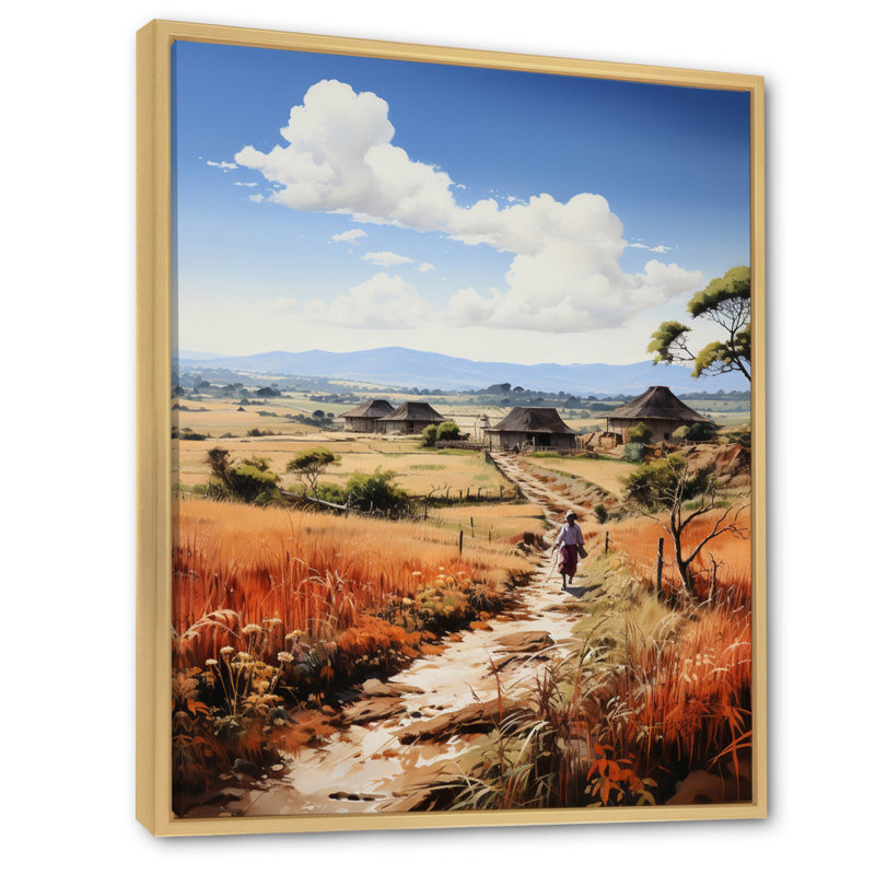 «Kendol African Tribes Kikuyu Harvest II», reproduction sur toile, H 32 po x l 16 po, Cadre naturel flottant