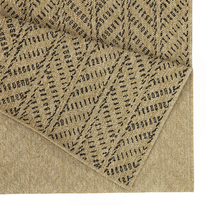 Earth Black Indoor/Outdoor Area Rug, Rectangle 5'3" x 7'3"