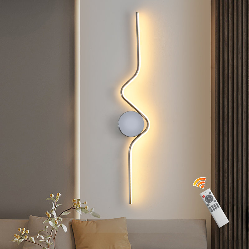 Heidamos 34.25" W Dimmable LED Flush Mounted Wall Sconce 