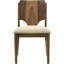 Chaises de salle à manger de style Mid-Century moderne, sièges rembourrés en mousse et revêtement beige avec finition en bois de noyer pour la cuisine
