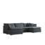 Canapé modulaire rembourré avec repose-pieds réversible