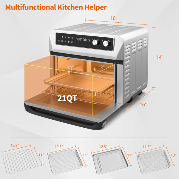 GZMR 19 qt Multi-Functional Air Fryer Oven 1800W Dehydrator