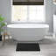 1 tapis de salle de bain 100% coton réversible noir 3000 g / m² 17 pi x 24 po - Douceur supérieure, longue durée, facile à nettoyer, sensation de velours moyen, lavable à la machine-1495673970