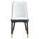 A Modern Dining Chair With Pu Leather Backrest And Metal Legs, Suitable For Kitchens, Bedrooms, And Offices