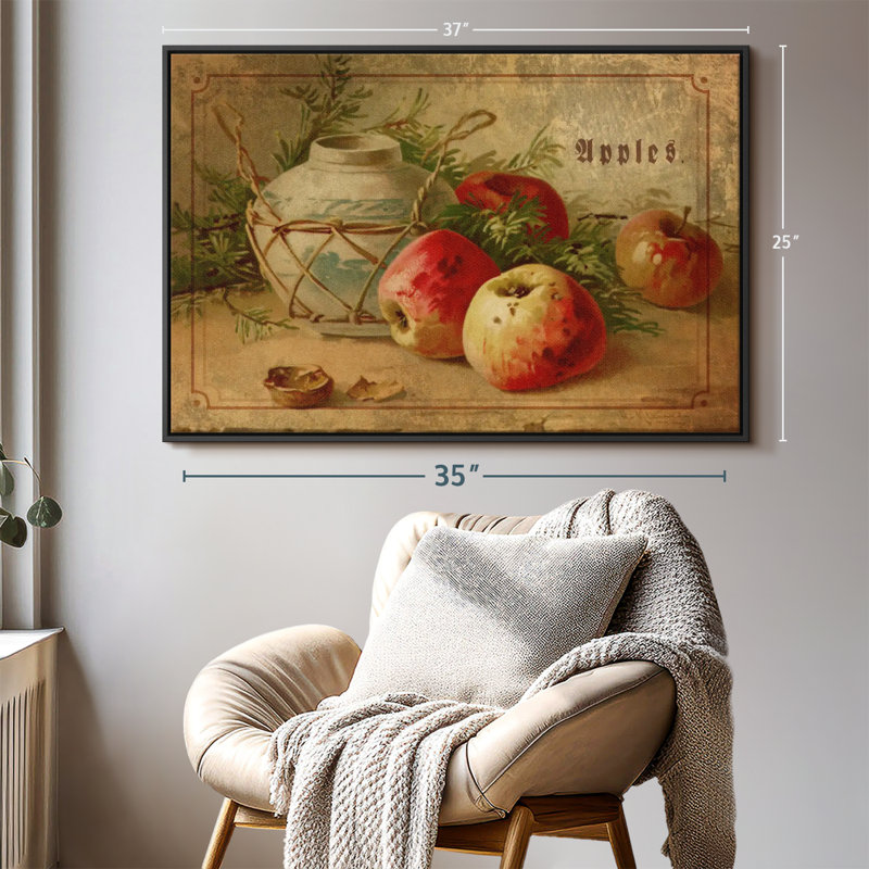 "Délicieuses pommes, art mural", H 25 po x l 37 po