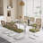 71In Rectangle Glass Top Dining Set With Velvet Chairs-588360854-588360849