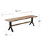 Lipp Powder Coated Steel Outdoor Bench