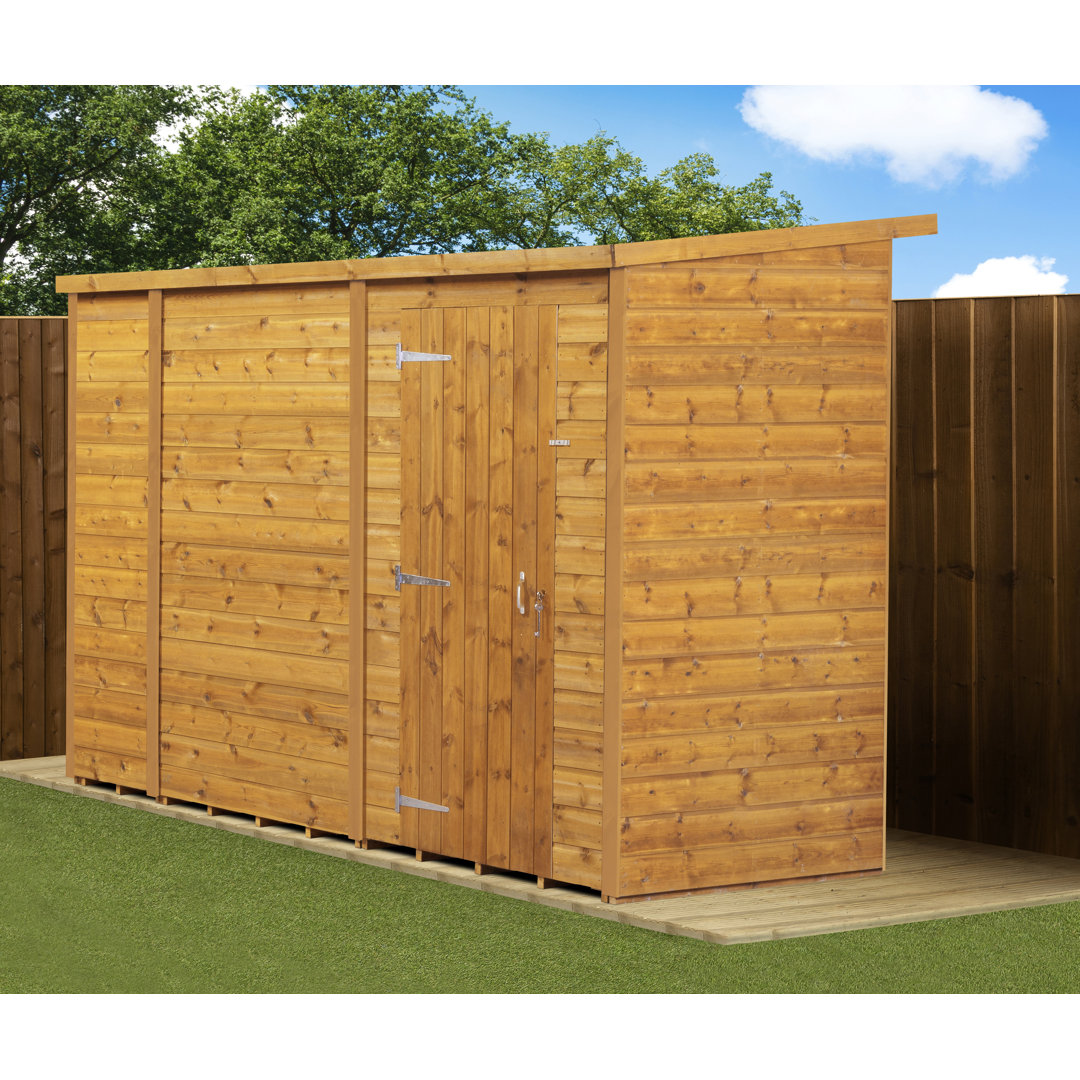Modular Pent Garden Shed  10X4 No Windows