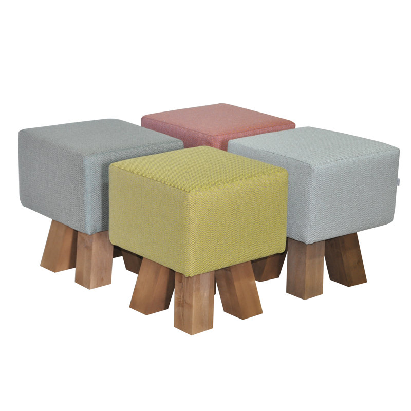 Gimo Solid Wood Accent Stool, Pink