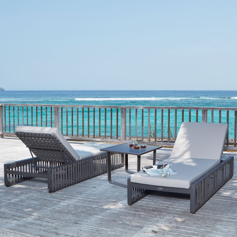 Milano Outdoor Chaise Lounge, Canvas Tuscan Sunbrella® Canvas