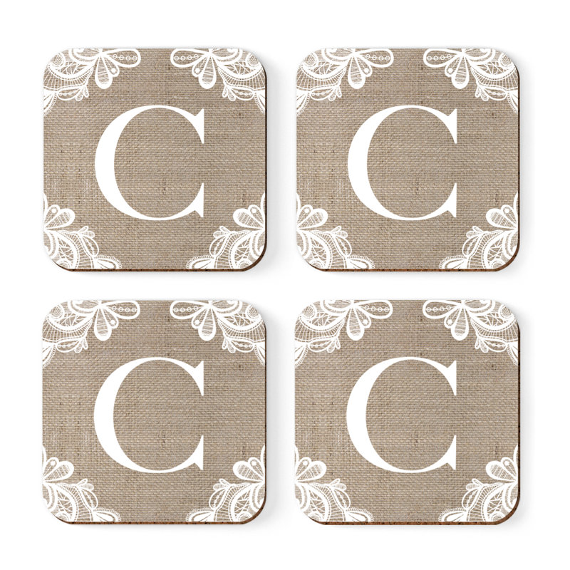 Sous-verres Café à monogramme, C
