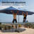 14.5 Ft X 8.3 Ft Rectangular Led Light Market Umbrella With Remote & App-Controlled Color-Changing Lights And Base-1508558530