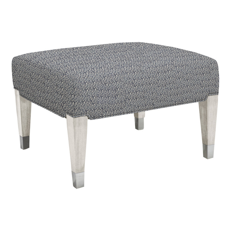 James By Thom Filicia Ottoman, Nomad Slate Crypton® Chenille, No, Casa Blanca