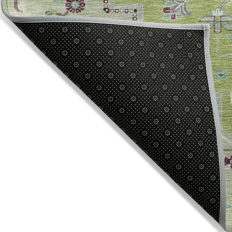 Bellaya Green Washable Indoor-Outdoor Rug - , 9' x 12'