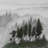 Mountains Landscape Dark Watercolor Gray Trees Throw | Home Decor