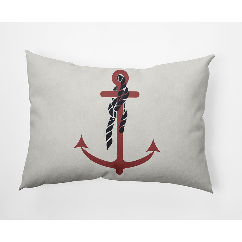 Coussin Nautical Nights, 26 po x 26 po, Rouge Ligonberry