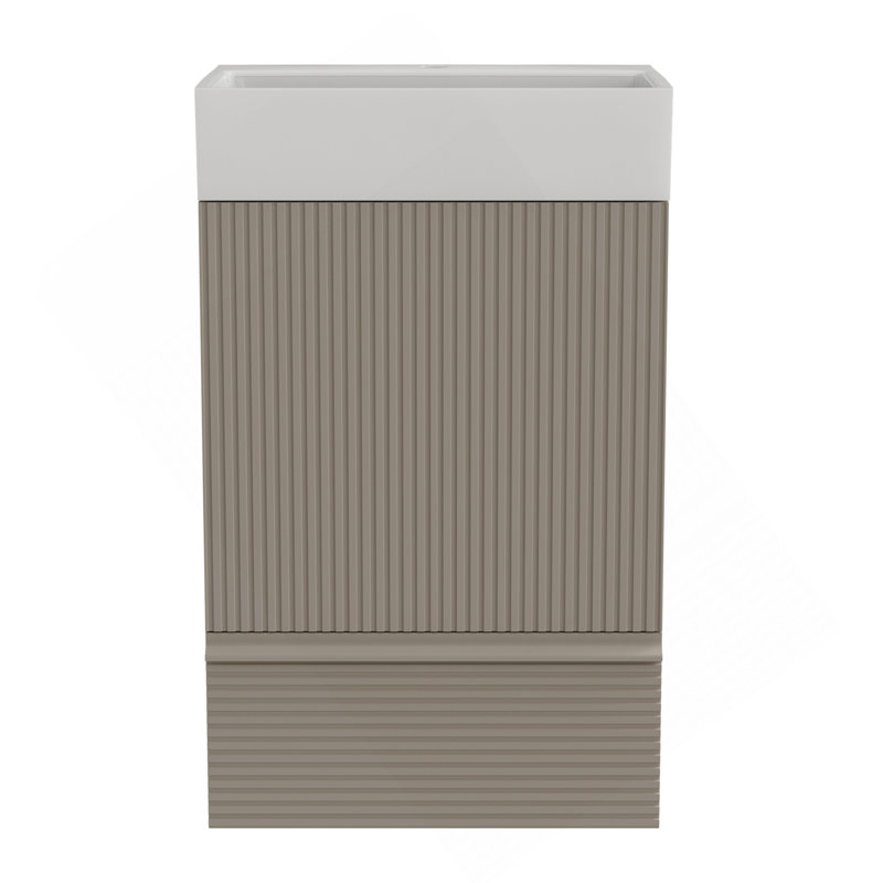 Meuble-lavabo rayé gris cachemire 20 po SANS lavabo, armoire de salle de bain autoportante pour salle de bain moderne, Gris