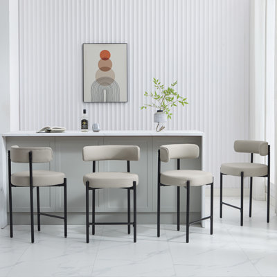 Tabouret de comptoir rembourré 24 po Najira