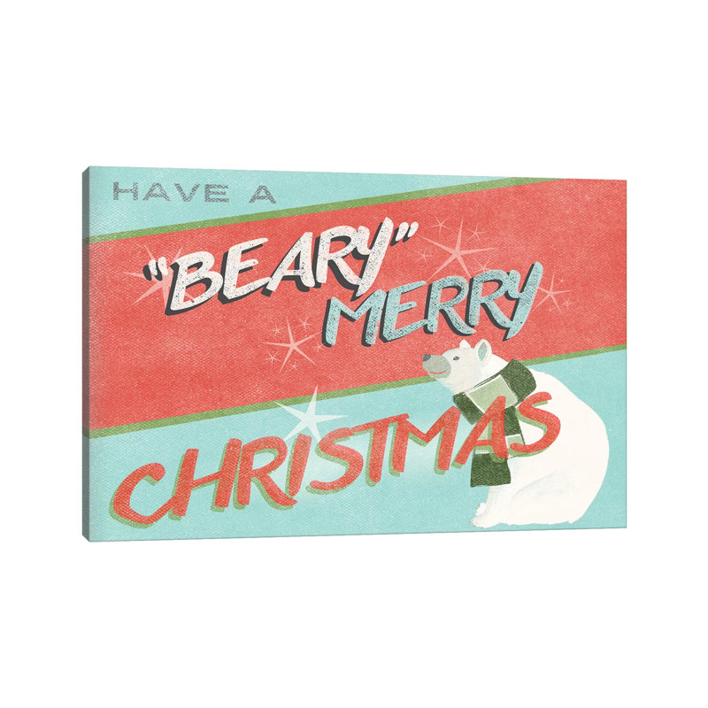 Retro Christmas Collection A by June Erica Vess - Wrapped Canvas Print, 45.72cm H x 66.04cm W x 1.905cm D