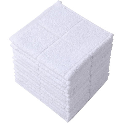 12-Pack 100% Cotton Dishcloths – Highly Absorbent Kitchen Cleaning Rags for Washing Dishes, Wiping & Everyday Use