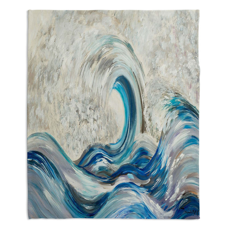 Couverture sherpa à roulement doux wave ii, l 68 po x L 80 po