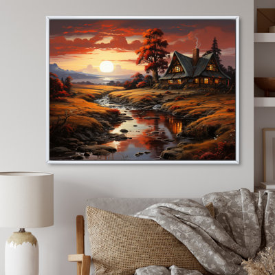 Country Charm Amber Sunset, reproduction d'art sur toile