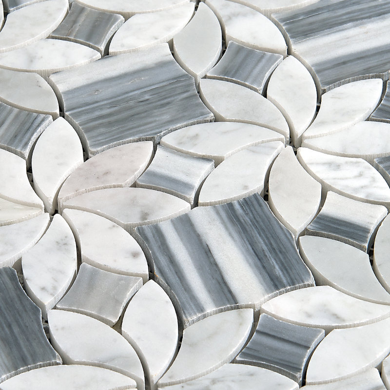 Water Jet Random Sized Marble Novelty Mosaic Wall & Floor Tile