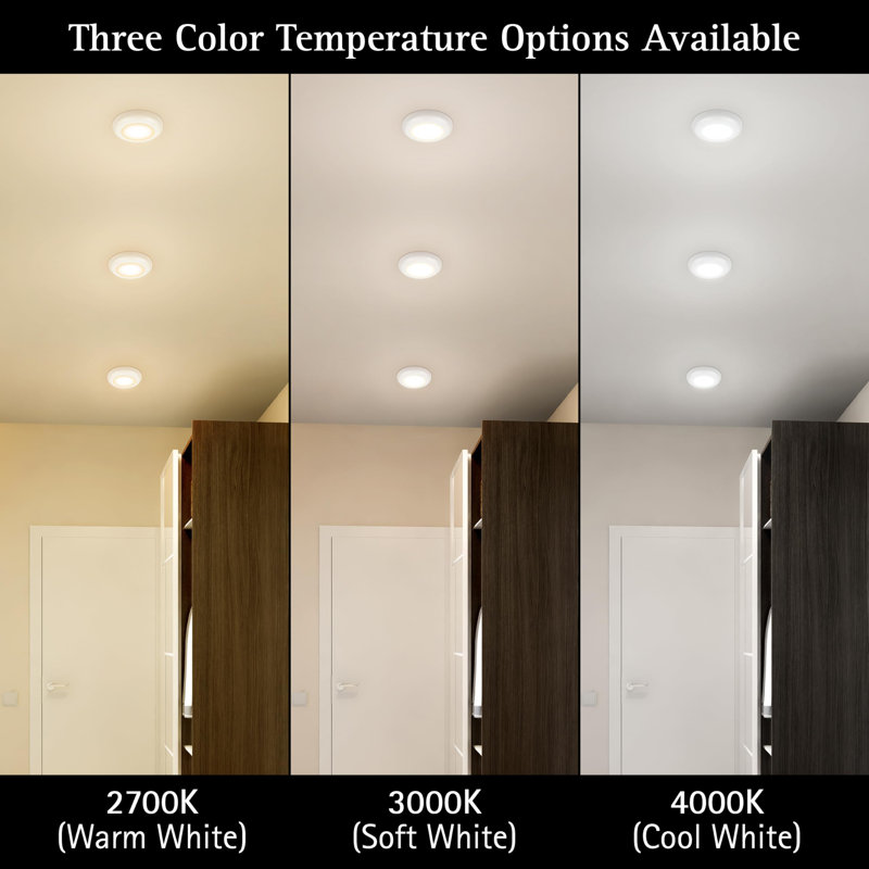 6" Cool White Dimmable LED Flush Mount Ceiling Light Set