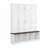 Hall Tree with 4 Hanging Hooks, Wood Grain Bench with Multiple Storage Space-1966525242