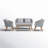 Larry Acacia Solid Wood Patio Conversation Set with Cushions-1127568579-1127568589