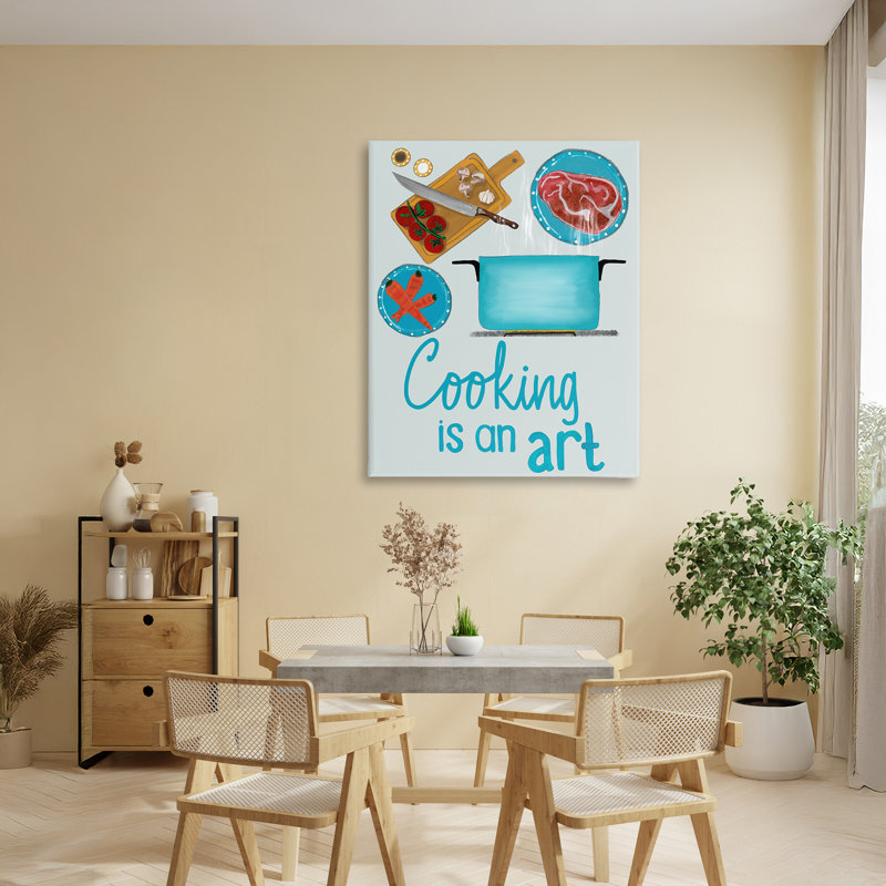 La cuisine est une toile d'art, par Christine Becker, H 40 po x l 30 po