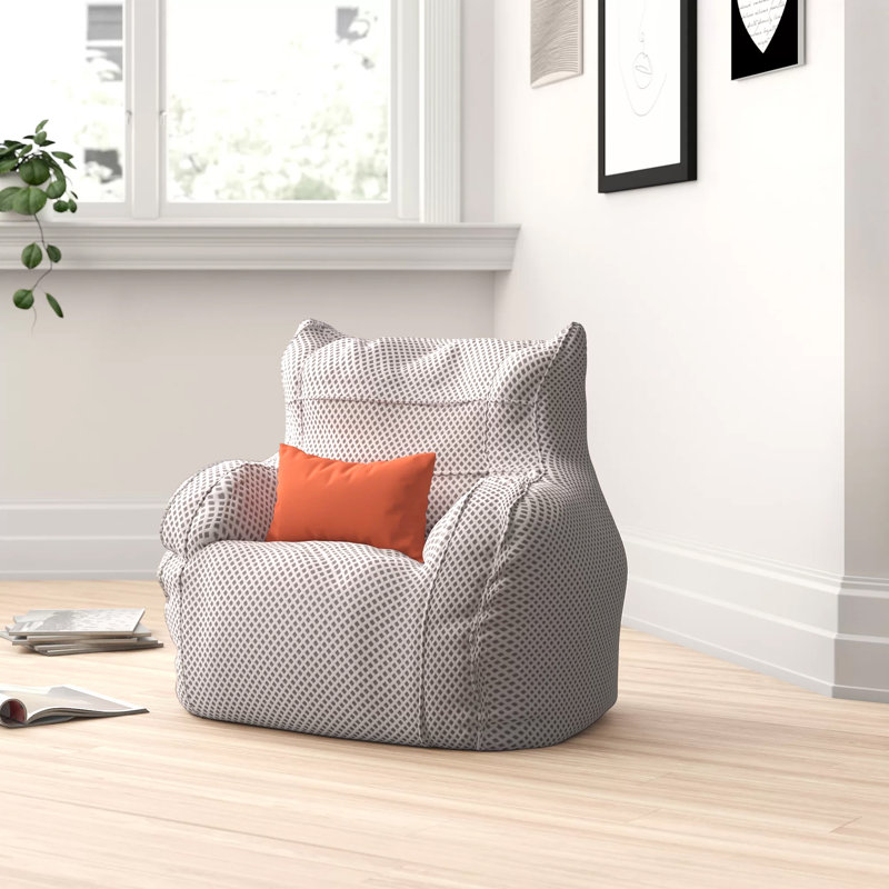 Roxeanne Polyester Bean Bag Chair & Lounger, Silver