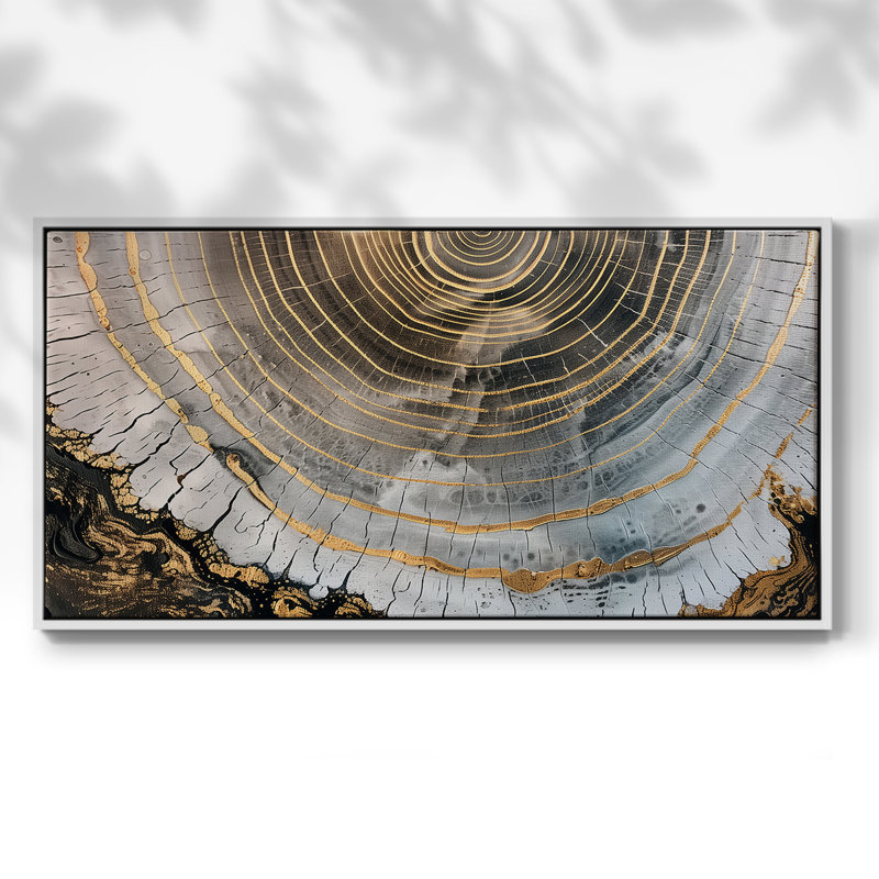 Série abstraite-CECCXXX-Toile tendue avec châssis tendue, prête à être accrochée, H 21 po x l 41 po, Blanc