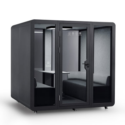 Trenta White Office Sound Pod Meeting Booth Tinted Glass 6-8 Person