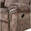 Causeuse inclinable en velours deux tons avec port USB et console