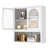 27.6"H Metal Wall Bathroom Cabinet with Adjustable Shelf and Open Storage-2126239750
