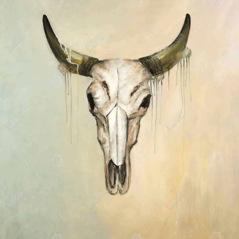 «Color Fading Bull Skull»