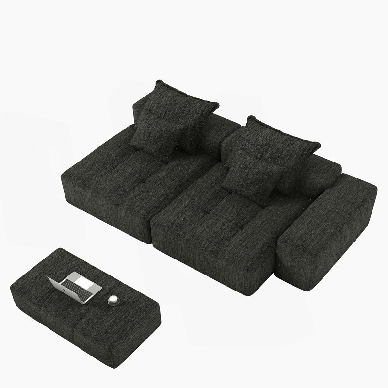 Canapé modulaire surdimensionné Modern, Noir