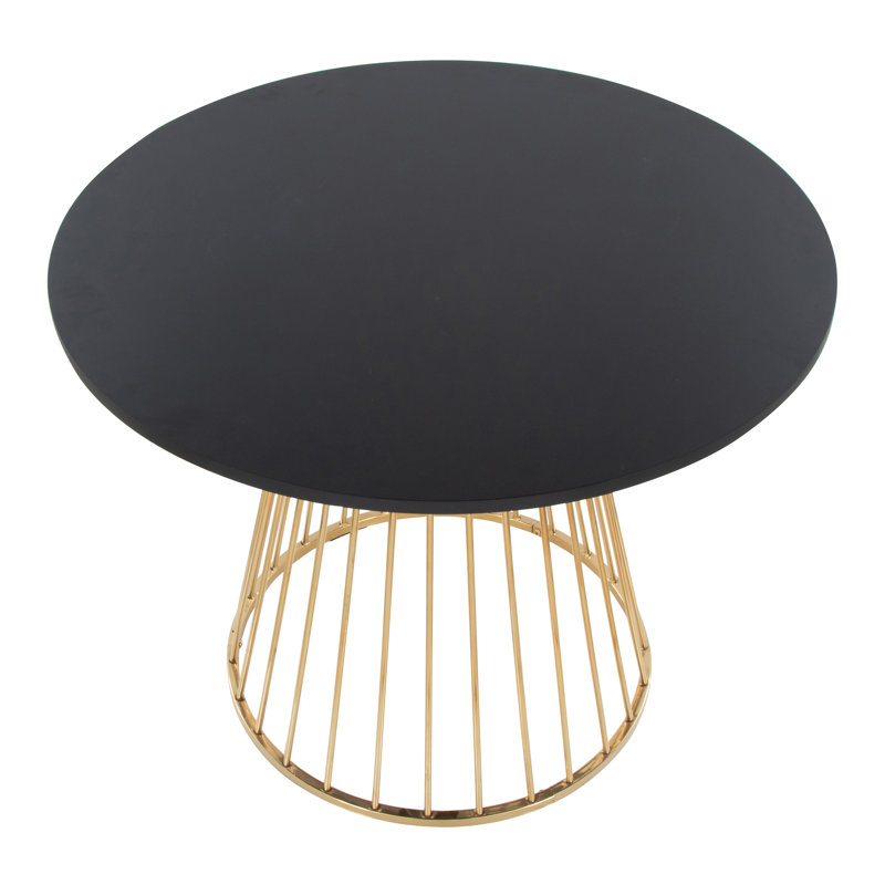 Table de salle à manger Canary Margaret-Beres, Or, Noir